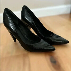 Marc Fisher Black Patent Leather High Heels, Size 9.5
